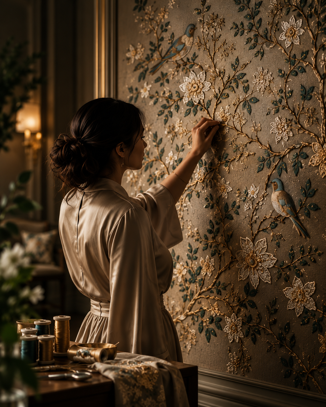 FIZA bespoke embroidered interiors