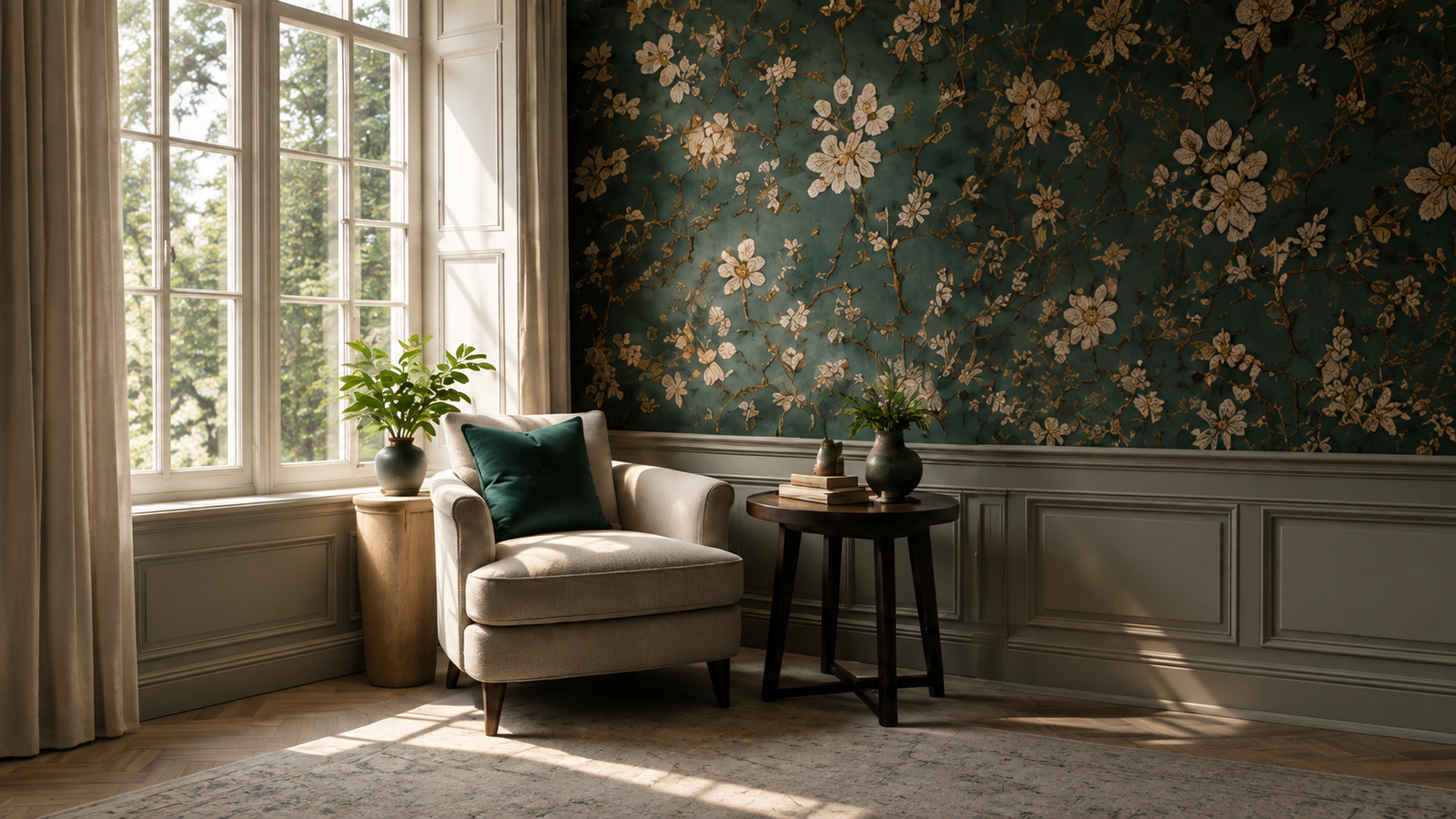 FIZA interior with bespoke embroidery